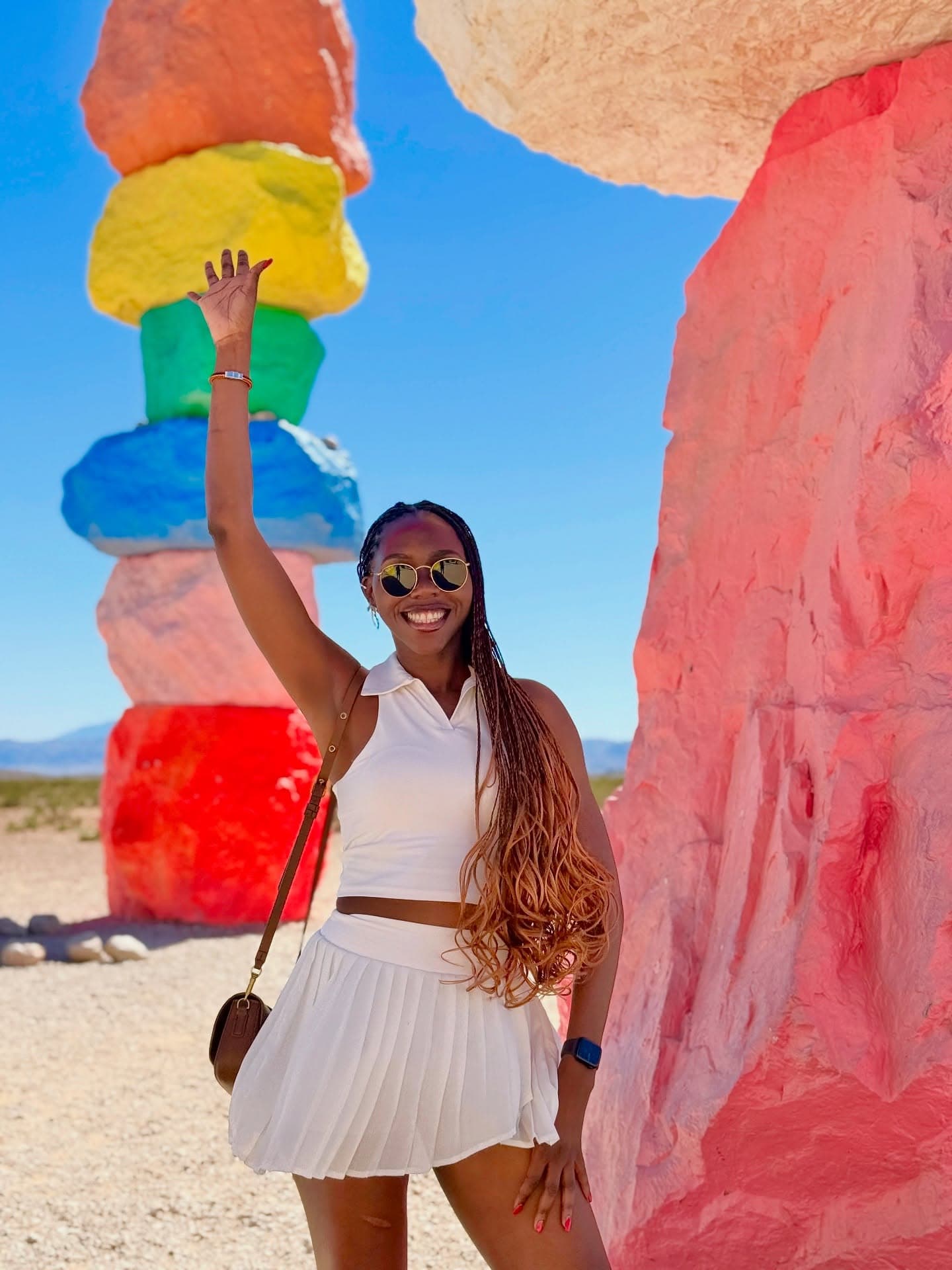 White set at Seven Magic Mountains Nevada